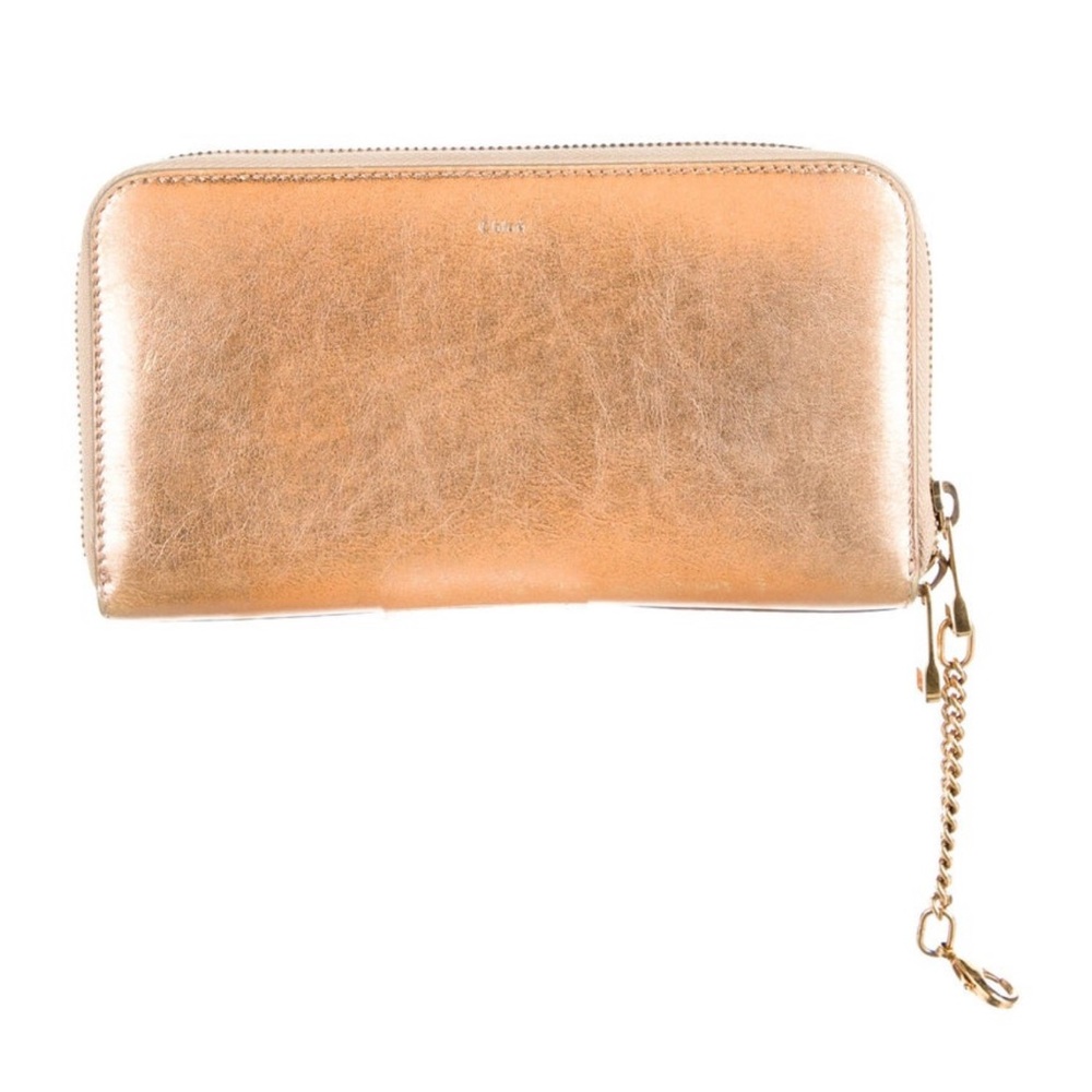 Chloe Rose Gold Leather Continental Wallet